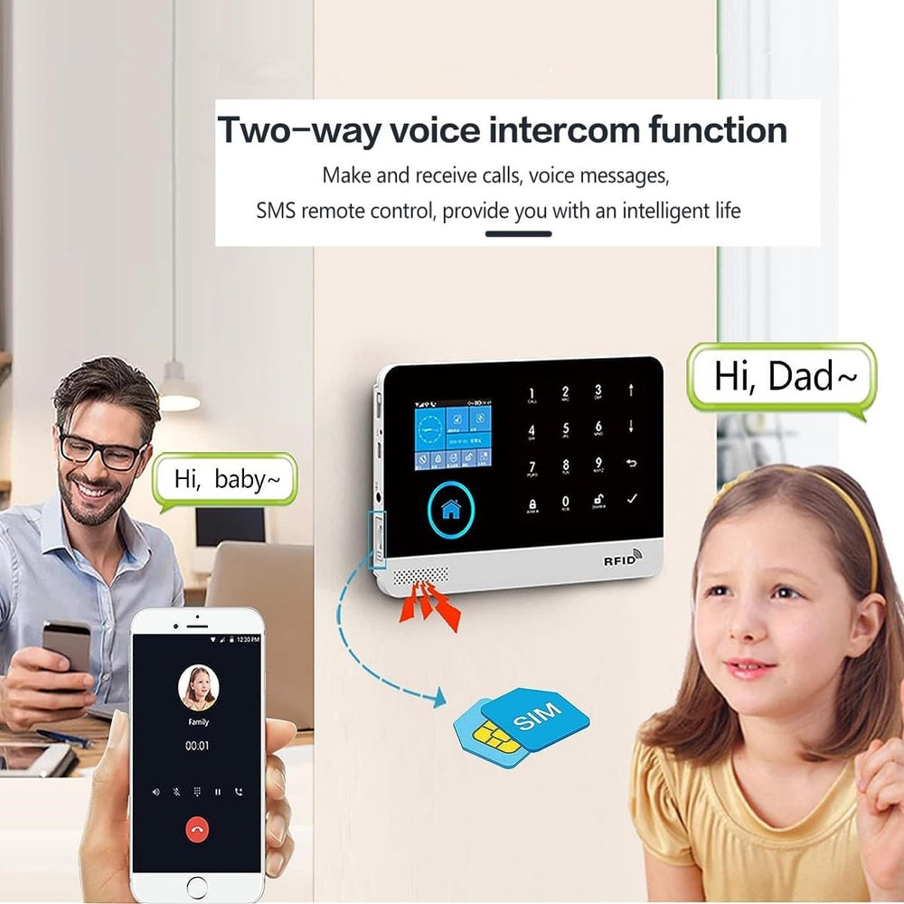 Cellular Alarm WiFi+GSM/4G Home Smart Alarm Security System,APP Control,DIY Wireless ...