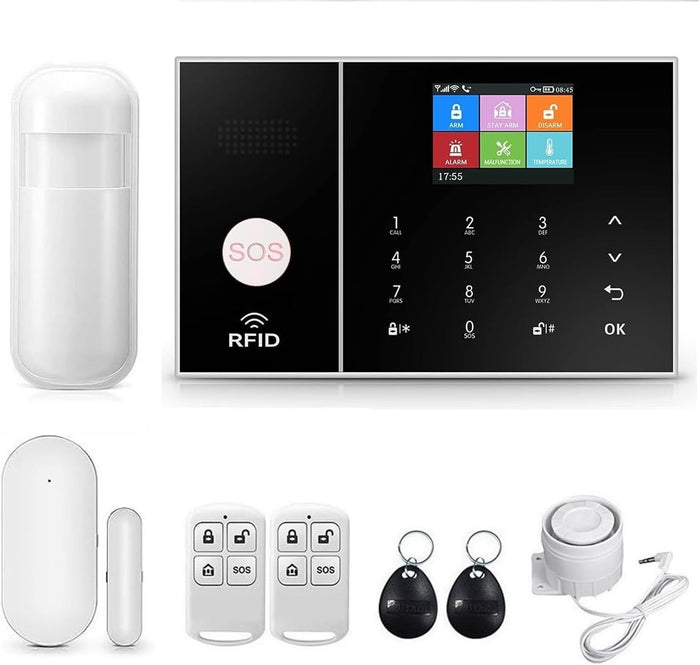 WiFi+GSM/4G Home Smart Alarm Security System Kit,DIY Wireless Burglar ...