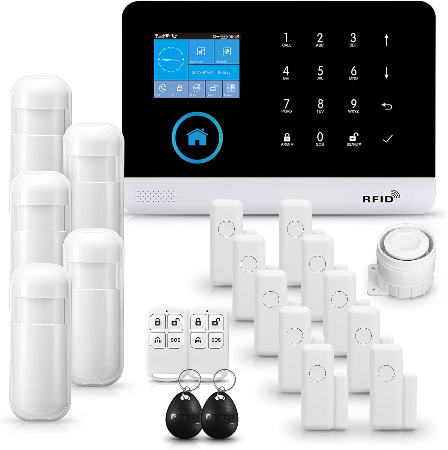 Système de sécurité d'alarme intelligent WiFi+GSM/4G Home (PG-103A) 